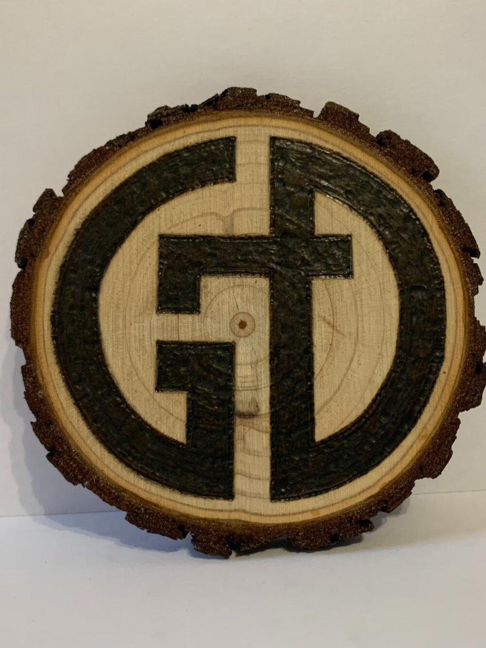 Custom piece wood-burned by hand
